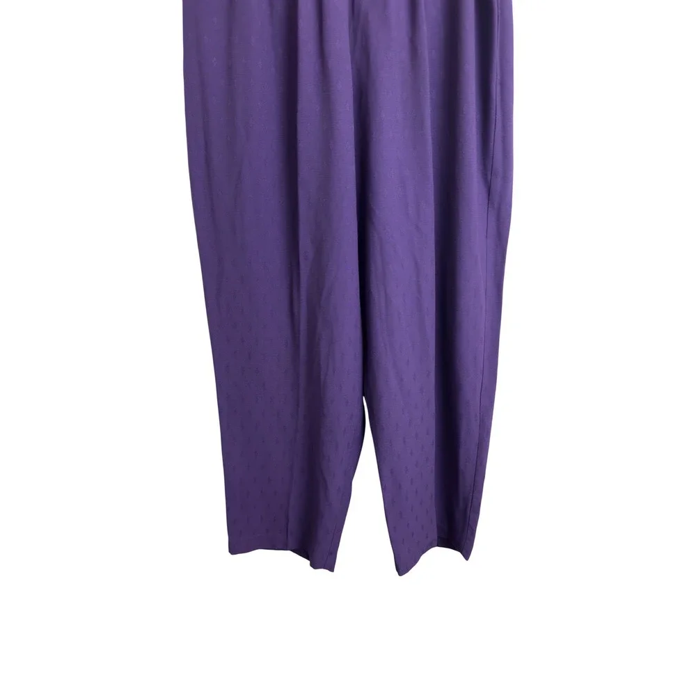 Michael‎ Blake Vintage Purple Pant Suit Set 20WP Textured Gold Buttons USA Made